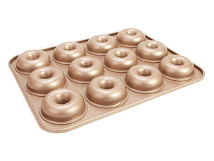 Golden 12 cups doughnut baking mold