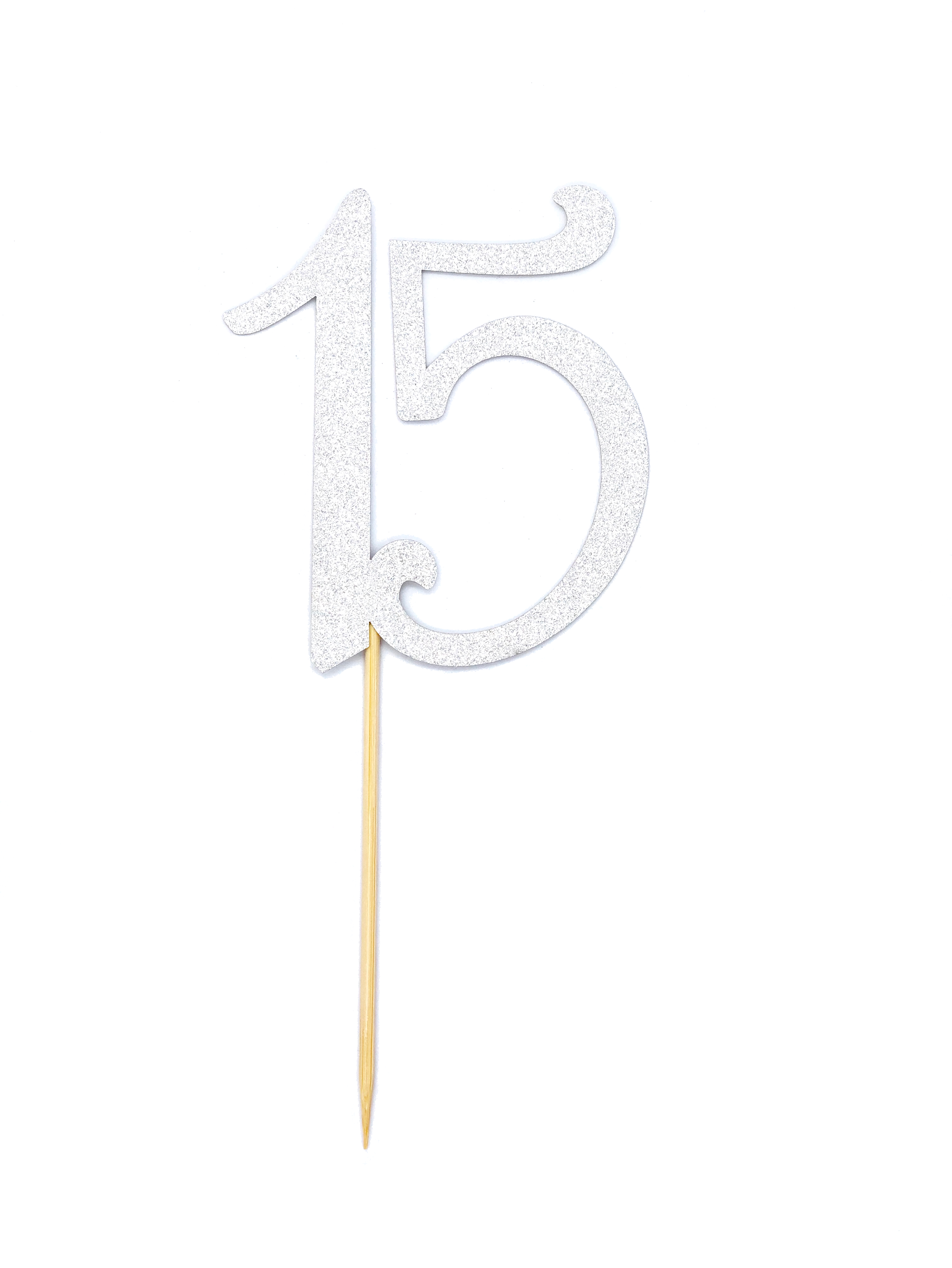 15 Cake Topper Gold/Silver