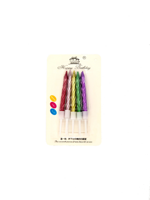 Small Twirl Birthday Candles (3 Colors)