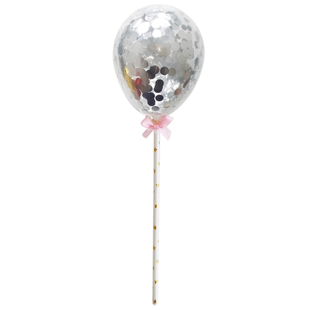 Glittery Cake Topper Balloons