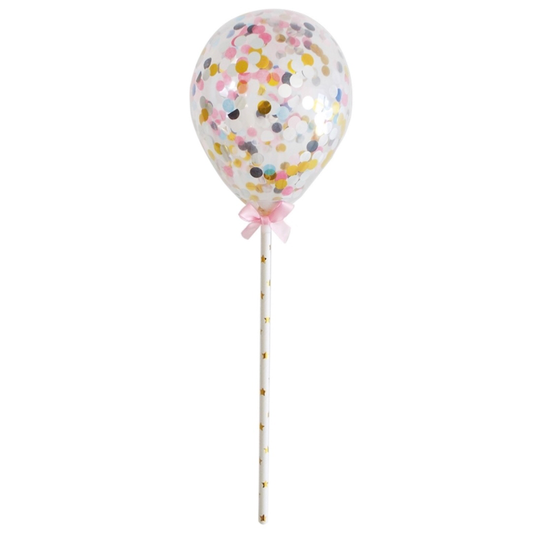 Glittery Cake Topper Balloons