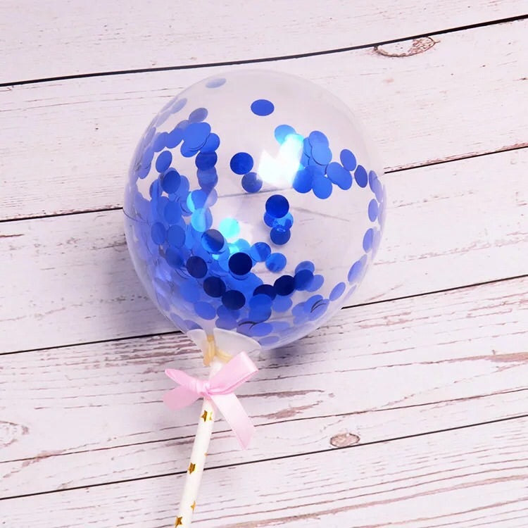 Glittery Cake Topper Balloons