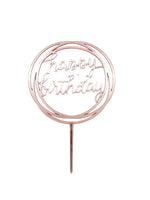 Happy Birthday Swirl Cake Topper (6 Colors)