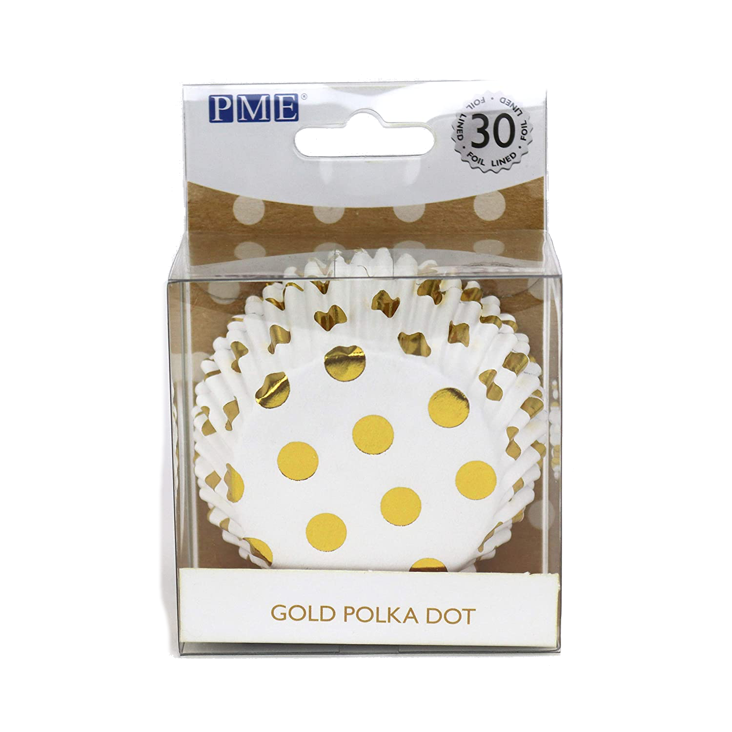 PME Polka Dot Trimmed Foil Lined Baking Cups 30 PCS) (3 Colors)