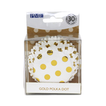 PME Polka Dot Trimmed Foil Lined Baking Cups 30 PCS) (3 Colors)