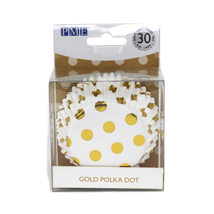 PME Polka Dot Trimmed Foil Lined Baking Cups 30 PCS) (3 Colors)