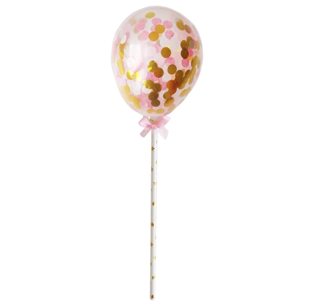 Glittery Cake Topper Balloons