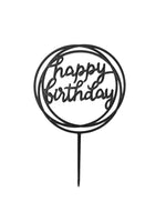 Happy Birthday Swirl Cake Topper (6 Colors)