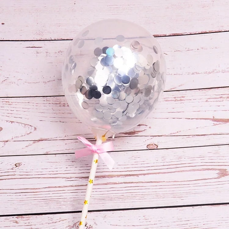 Glittery Cake Topper Balloons