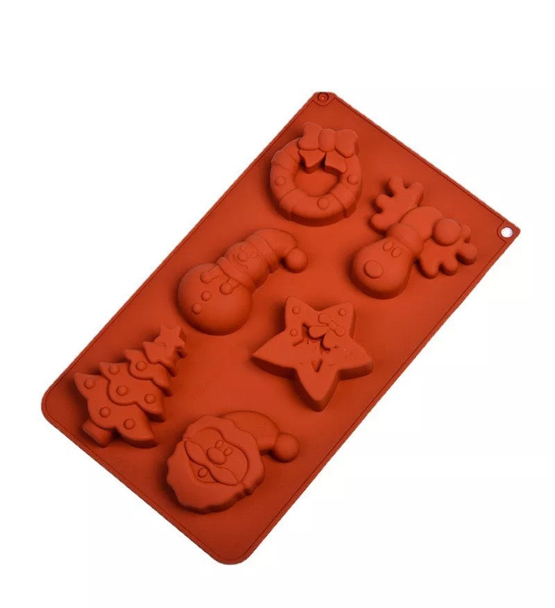 Christmas Theme 6 Silicone Mold