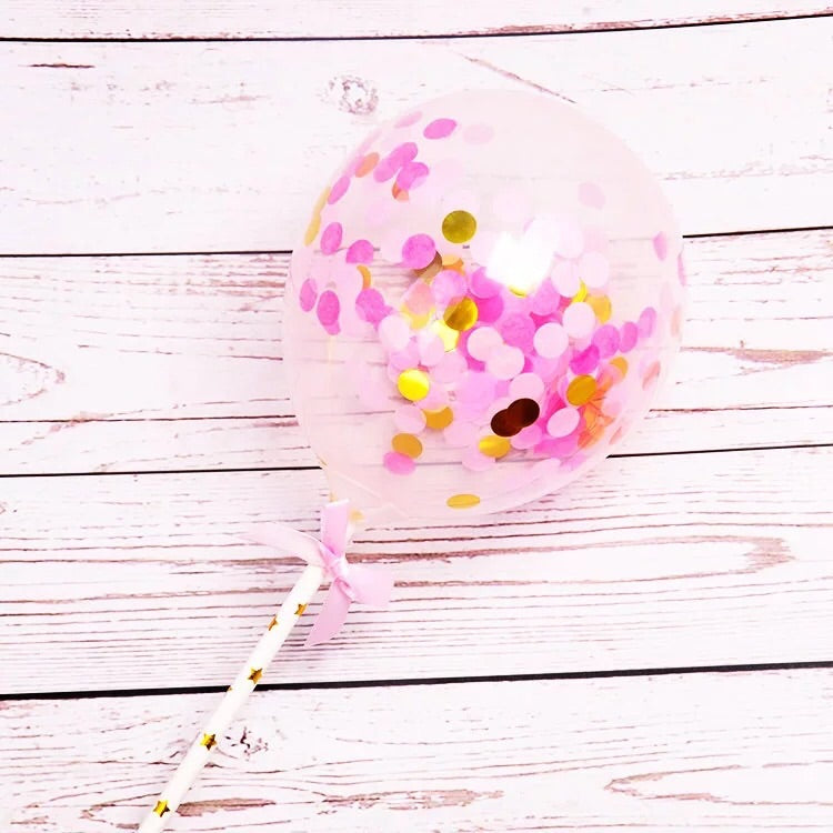 Glittery Cake Topper Balloons