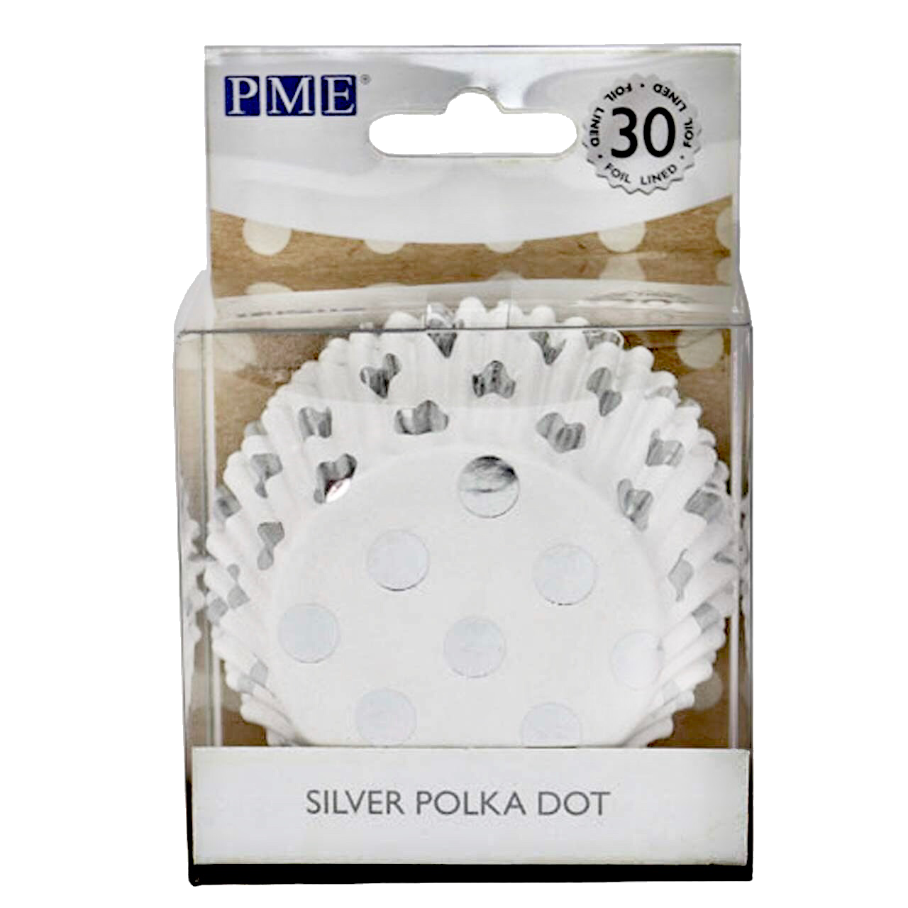PME Polka Dot Trimmed Foil Lined Baking Cups 30 PCS) (3 Colors)