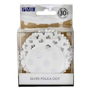 PME Polka Dot Trimmed Foil Lined Baking Cups 30 PCS) (3 Colors)