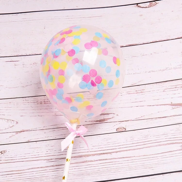 Glittery Cake Topper Balloons