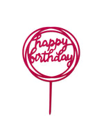 Happy Birthday Swirl Cake Topper (6 Colors)
